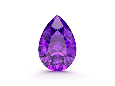 Amethyst The essence of the color purple, amethyst is beautiful enough for crown jewels. Purple variety of the mineral quartz, often forms large, six-sided crystals. Fine velvety-colored gems come from African and South American mines. Clater Jewelers Louisville, KY