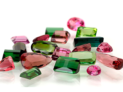 Tourmaline Tourmalines have a variety of exciting colors with one of the widest color ranges of any gem. Comes in many colors, including the remarkable intense violet-to-blue gems particular to Paraíba, Brazil, and similar blues from Africa. Favorite of mineral collectors. Clater Jewelers Louisville, KY